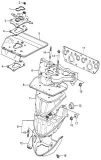 1979 Honda Accord Insulator, Carburetor Diagram for 16210-689-660