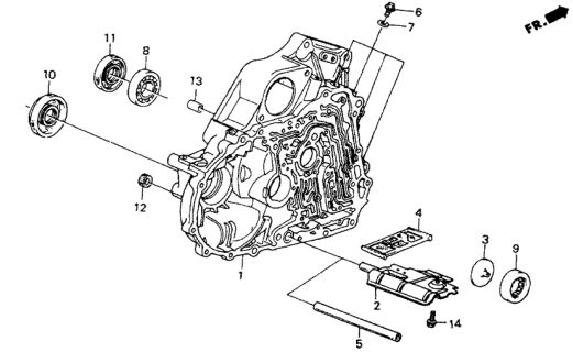 1986 Honda CRX Strainer, Transmission Diagram for 25420-PC9-010