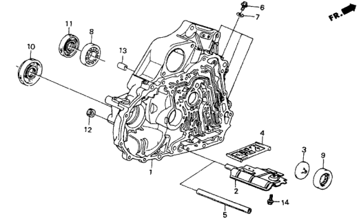 1987 Honda CRX 2 Door DX KA 4AT 4AT Torque Converter Housing Diagram