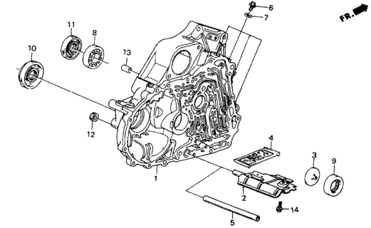 1986 Honda CRX 4AT Torque Converter Housing Diagram