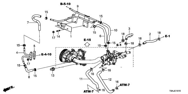 2019 Honda Civic Water Hose Diagram