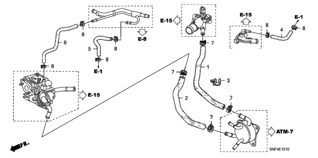 2011 Honda Civic Water Hose Diagram