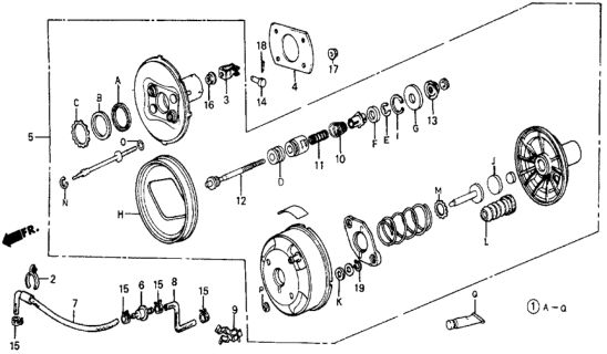 1984 Honda Civic 5 Door DX KA 5MT Master Power Diagram
