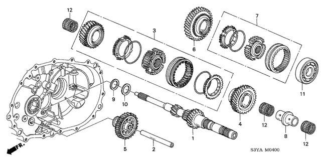 2005 Honda Insight MT Mainshaft Diagram