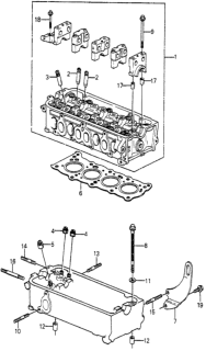 1985 Honda Accord Bolt, Stud (6X55) Diagram for 92900-06055-0B