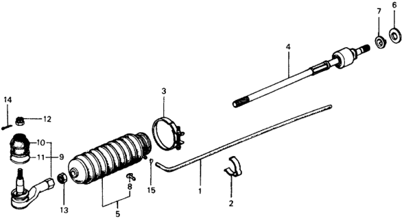 1978 Honda Civic 3 Door ** KL HMT Tie Rod Diagram