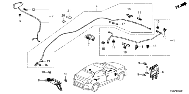 2021 Honda Civic Antenna Diagram