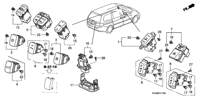 2006 Honda Odyssey Switch Diagram