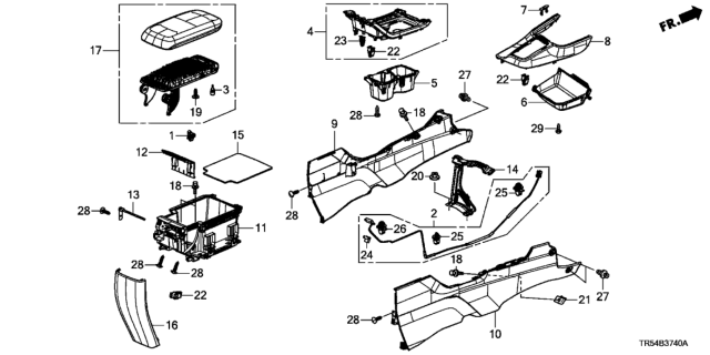 2012 Honda Civic Console Diagram