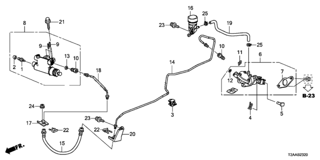 2017 Honda Accord Clutch Master Cylinder Diagram