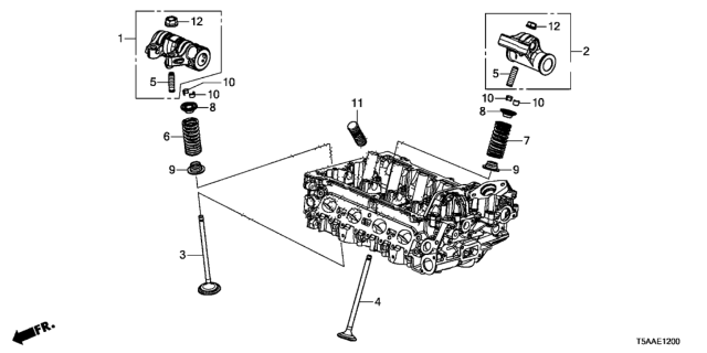 2019 Honda Fit Arm Assembly, Intake Rocker Diagram for 14620-5R0-000