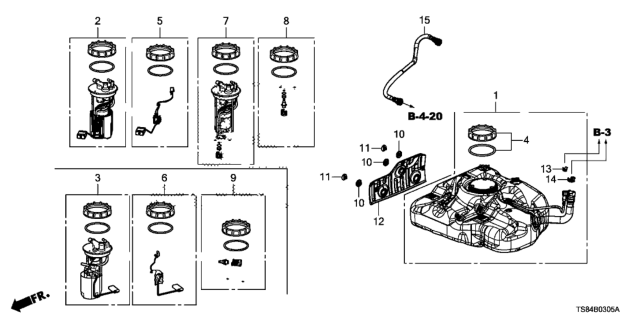 2014 Honda Civic Fuel Tank Diagram