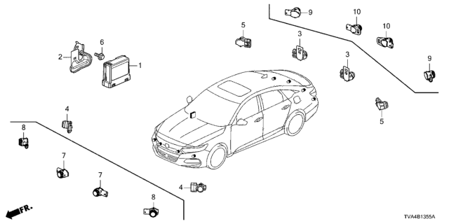 2021 Honda Accord SENSOR UNIT, PARKING Diagram for 39670-TVA-A25