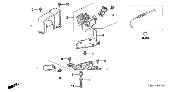 2007 Honda S2000 2 Door S2000 KA 6MT Accelerator Sensor Diagram
