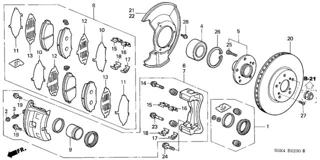 2003 Honda Odyssey Front Brake Diagram