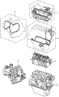 1982 Honda Prelude Gasket Kit - Engine Assy.  - Transmission Assy. Diagram
