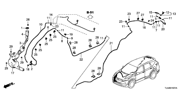 2019 Honda CR-V TUBE (700MM) Diagram for 76839-TME-T01