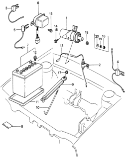 1982 Honda Civic 5 Door ** (WAGOVAN) KA HMT Ignition Coil - Battery Diagram