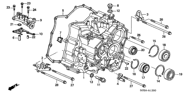2004 Honda Odyssey Case, Transmission Diagram for 21210-PYB-315
