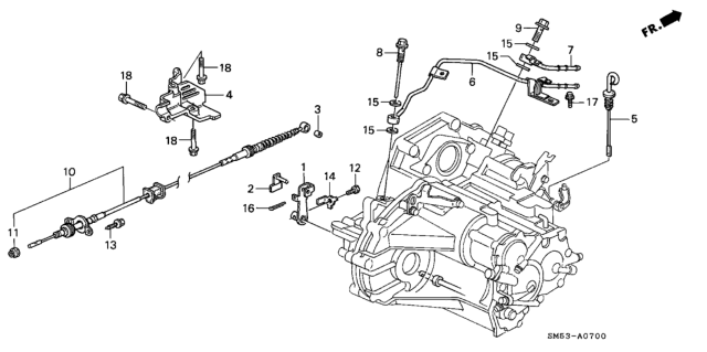 1991 Honda Accord 5 Door EX KA 4AT AT Control Wire Diagram