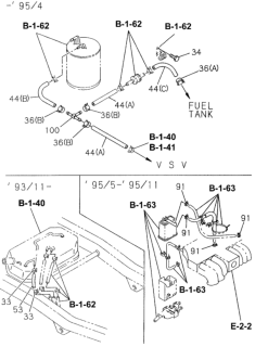 1994 Honda Passport 4 Door EX (4X4 V6) KL 5MT A/C Evaporator System (Engine) Diagram