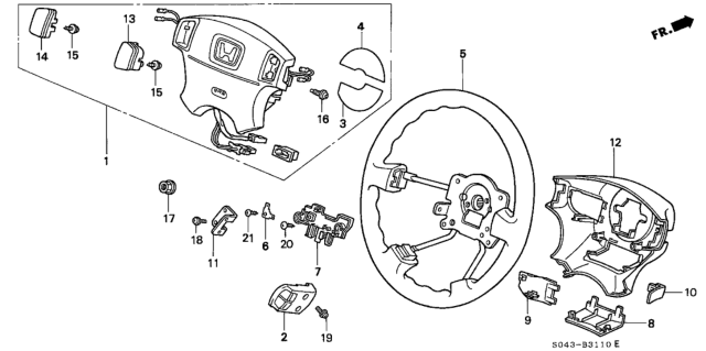 1996 Honda Civic Cover, Body (Medium Taupe) Diagram for 78518-S01-A82ZC