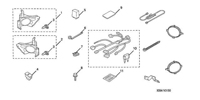 2006 Honda CR-V Kit, Foglight Diagram for 08V31-S9A-115