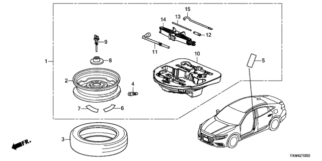 2020 Honda Insight SHAFT WRENCH Diagram for 89218-TXM-A01