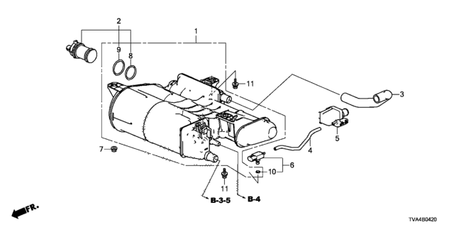 2018 Honda Accord Canister Set Diagram for 17011-TVA-A01