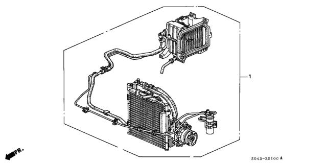 1996 Honda Civic 4 Door LX KL 5MT Kit Diagram
