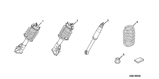 2009 Honda Civic 4 Door EX-L KA 5MT Suspension Kit Diagram