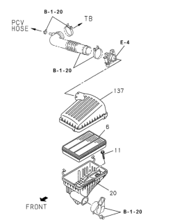 2002 Honda Passport Air Cleaner Diagram