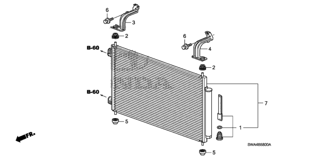 2010 Honda CR-V A/C Condenser Diagram