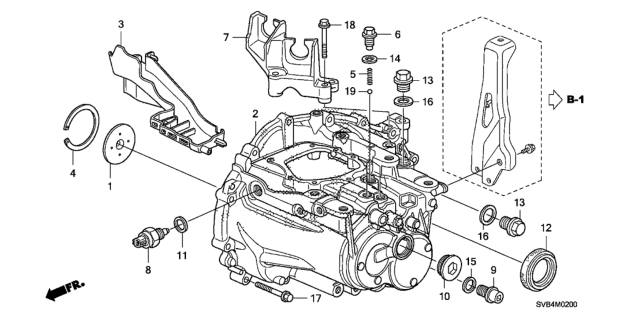 2011 Honda Civic MT Transmission Case (1.8L) Diagram