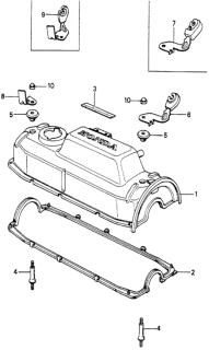 1982 Honda Prelude Cylinder Head Cover Diagram