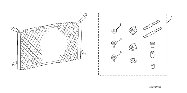 2005 Honda Accord Hybrid Cargo Net Diagram