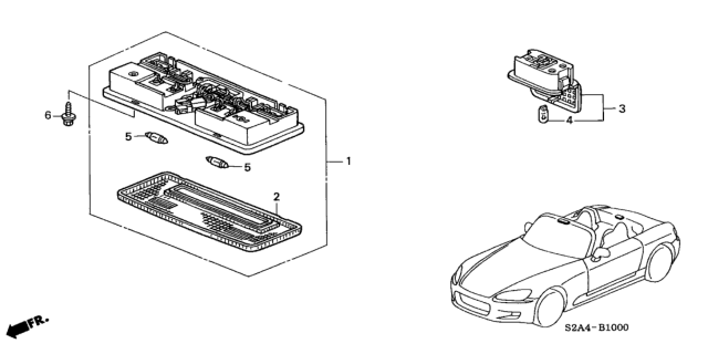 2001 Honda S2000 Interior Light Diagram