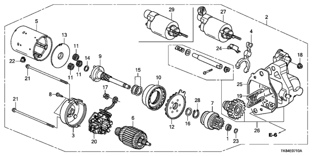 2016 Honda Odyssey Switch Assembly, Magnet Diagram for 31204-RK1-A71