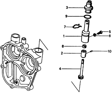 1977 Honda Civic MT Speedometer Gear Diagram