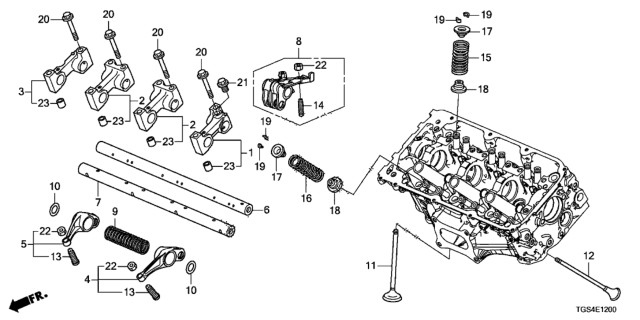 2020 Honda Passport 5 Door EXL (2WD) KA 9AT Valve - Rocker Arm (Front) Diagram