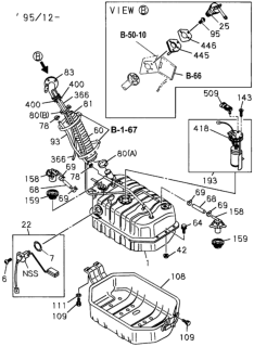 1996 Honda Passport Sensor, Vapor Diagram for 8-16257-276-0