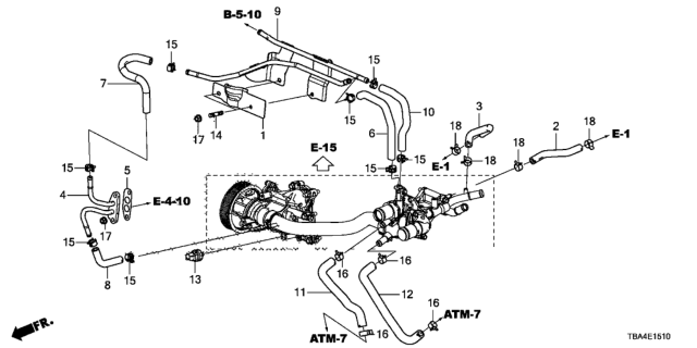 2017 Honda Civic Water Hose Diagram