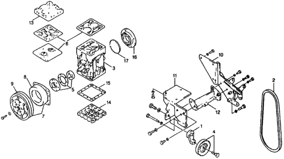 1977 Honda Civic Base, Plate Diagram for 00091-35071