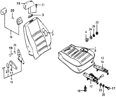 1978 Honda Accord Bolt-Washer (8X16) Diagram for 90108-673-003