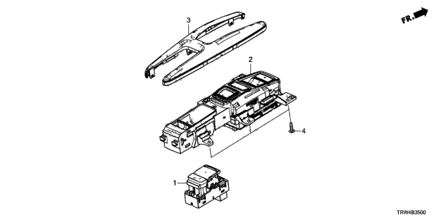 2020 Honda Clarity Plug-In Hybrid SWITCH SUB-ASSY Diagram for 54100-TRW-A93