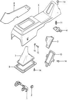 1980 Honda Accord Center Console Diagram