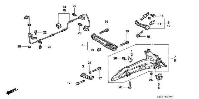 1997 Honda Civic Rear Lower Arm Diagram