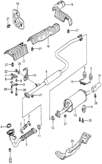 1980 Honda Prelude Plate A, Heat Baffle Diagram for 72201-692-000