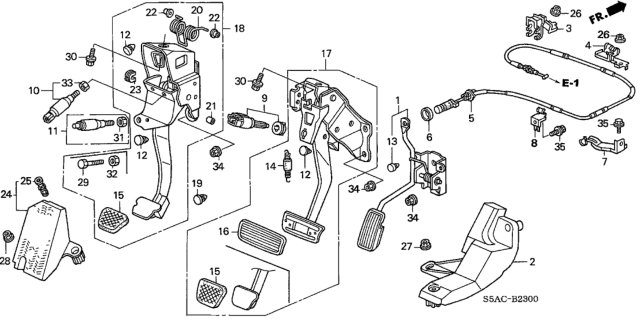 2005 Honda Civic Pedal Diagram