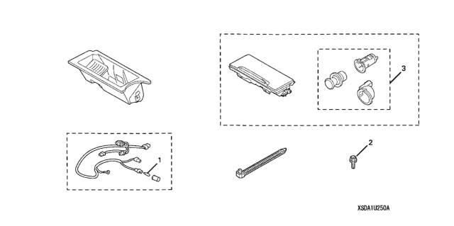 2007 Honda Accord Ashtray With Lighter (Metal Look) Diagram